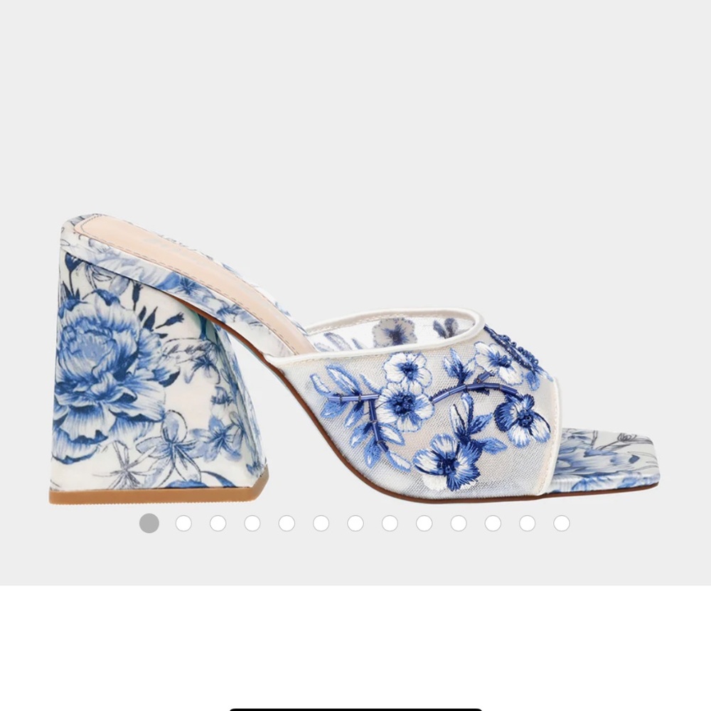 Betsey Johnson Blue Floral Wedges